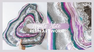 Full Tutorial Making a Large Resin GEODE AGATE SLICE [upl. by Ettenal162]