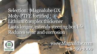 How To Grease Trucks Greasing The Steering Box with MagnalubeGX Extreme Pressure Grease [upl. by Winnah140]