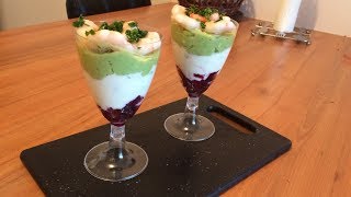 Verrine Avocat Crevettes Betterave  Recette Facile [upl. by Landes64]