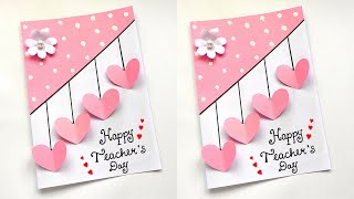 Teachers day greeting card  Easy and beautiful card for Teachers day  DIY Teachers Day Card [upl. by Asseralc]