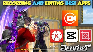 Free Fire Videos Editing And Recording Best App In Telugu  High Quality Editing Apps [upl. by Odlanyar642]