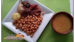 Cocido madrileño fácil en olla exprés Recetas de cocina  Cocina de Martina [upl. by Akiret]