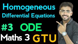 Homogeneous Differential Equation  Ordinary Differential Equations in Hindi  ODE 3 [upl. by Anerul]