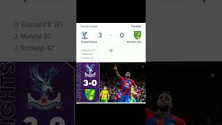 Crystal palace vs Norwich City 30 [upl. by Fital256]