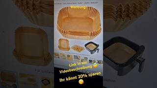 Backpapier für Heißluftfritteusenn amazon angebote sparen Backpapier Heißluftfritteuse günstig [upl. by Gnurt685]