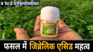 gibberellic acid  फसल में gibberellic एसिड की पूरीजानकारी [upl. by Tanaka]