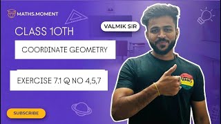 COORDINATE GEOMETRY CLASS 10TH EXERCISE 71 Q NO 457 MATHSMOMENT [upl. by Adnoved744]