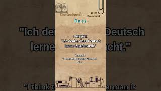 quotDassquot erklärt  quotThatquot Explained German Deutsch [upl. by Blakeley419]