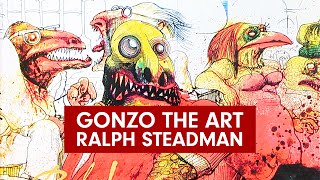 Gonzo the Art by Ralph Steadman ASMR Book Flip Through [upl. by Madalena]