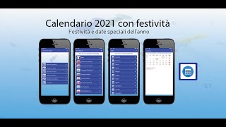 Calendario 2021 con festività [upl. by Ailina]