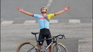 Highlights prova in linea ciclismo Olimpiadi Parigi 2024  vince Remco Evenepoel [upl. by Eyaf206]