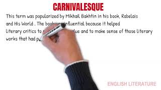 CARNIVALESQUE  Mikhail Bakhtin [upl. by Ahseinod]