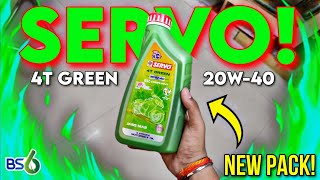 SERVO 4T GREEN 20W40 ENGINE OIL  FOR ALL BIKES  Servo Engine Oil Review ✅  indianoil [upl. by Saito]