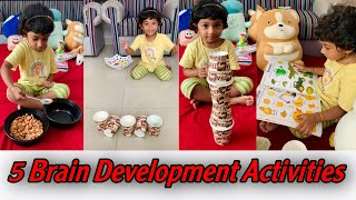 5 Brain Development Activities for 3 years babyHow to teach 3 years old Home activities [upl. by Naesal794]