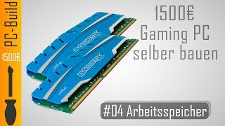 Gaming PC bauen 04  Arbeitsspeicher einbauen GamingPC Build German [upl. by Milda]