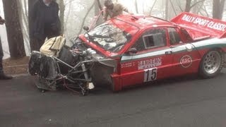 After crash Lancia rally 037 sanremo storico 2013 [upl. by Diahann]