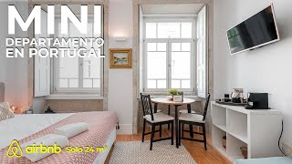 El MINI DEPARTAMENTO más PEQUEÑO en OPORTO de TAN SOLO 24 M2  Visitando Airbnbs  Portugal [upl. by Flanders]