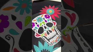 Día de los Muertos 💀 Envelope Art shorts art diademuertos dayofthedead painting snailmail [upl. by Boswell]