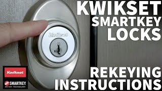 How to Rekey Kwikset Door Lock and Deadbolt  Rekeying Instructions for Kwikset SmartKey Locks [upl. by Algie]