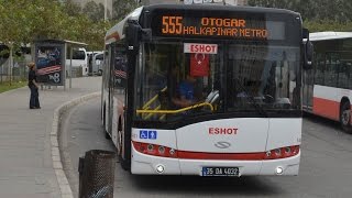 ESHOT  555 Otogar  Yeşilova  Halkapınar Metro  Parkur Videosu [upl. by Ursala]