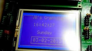 GLCD Clock with MikroC Code demo Mikroelektronikas RTC Click [upl. by Imhskal]