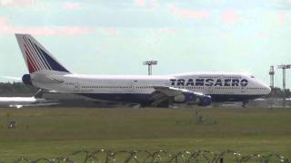 Трансаэро Transaero Jumbo Boeing Боинг 747 300 VPBGX взлет takeoff UUEE [upl. by Akanke40]