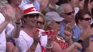 Federer takes the second set v Wawrinka  Wimbledon 2014 [upl. by Rigby]