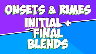 Onsets and Rimes  Set 4  Initial and Final Blends  Jack Hartmann [upl. by Jillayne927]