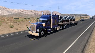 Kenworth W990 Aerodyne Sleeper  De Ely a Reno  Remolque Flatbed  Estados Unidos [upl. by Niven]