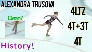 Alexandra Trusova Александра Трусова 3 QUADS History  New World Record  Ondrej Nepela 2019 [upl. by Dunc]