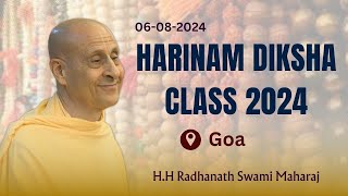 Goa Harinam Diksha 2024 Class HH Radhanatha Swami Maharaj 06 Aug 2024 [upl. by Armillia]