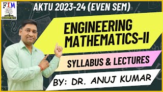 ENGINEERING MATHEMATICSII  BAS203  SYLLABUS  VIDEO LECTURE  ENGINEERING MATHEMATICSII SYLLABUS [upl. by Eeldarb]