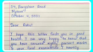 Letter to your friend congratulating him on brilliant success in examination [upl. by Gloriana875]