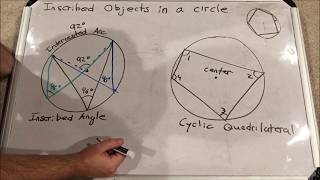 Geometry  Circles  Inscribed Angles and Quadrilaterals [upl. by Onihc]