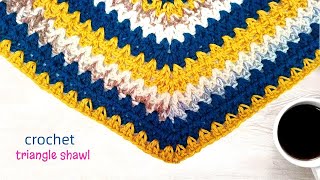 Crochet triangle shawl [upl. by Ettennek]