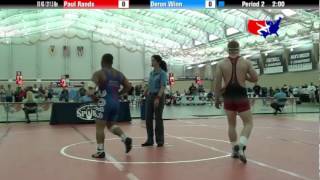 University Natls FS 96 KG  2115 lbs Paul Rands vs Deron Winn [upl. by Nahpets]