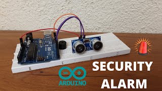 How to make a Security System with Ultrasonic Sensor and Arduino [upl. by Mckay921]