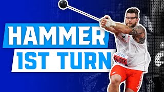 Olympic Hammer Throw Tips  How To Start The First Turn [upl. by Aneeb]