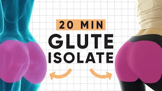 20 Minute Natural Glute Enhancing Isolate Workout  Athome butt lifting exercises [upl. by Igenia]