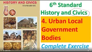 Exercise 4Urban local government bodies Class 6th History amp Civics Question and answers [upl. by Enialed]