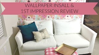 Spoonflower wallpaper installation and first impression review [upl. by Weston]