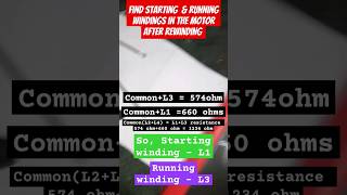 How to Find Starting Winding amp Running Winding After Motor Rewinding  VS engineering solutions [upl. by Loydie675]