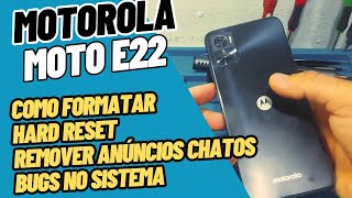 Como formatar o Motorola Moto E22  Hard Reset Moto E22 [upl. by Gibby]