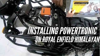 S1  Installing PowerTRONIC ECU on the Royal Enfield Himalayan BS4 2018 [upl. by Ahsieuqal]