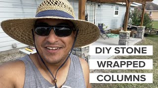 DIY Stone WRAPPED COLUMNS [upl. by Slocum625]