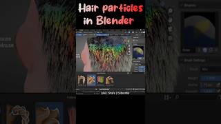 Blender Hairs Particle 40 blender animation 3d [upl. by Adine]