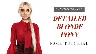 DETAILED BLONDE PONY  AMAZING WIG  Stardoll Wig tutorial  LanaDelChanel [upl. by Repinuj728]