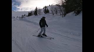 Skiing in Avoriaz in January 2024 from the top of Tour chair lift to Lindarets via Combe A Floret [upl. by Aikaz]