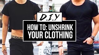 HOW TO UNSHRINK YOUR CLOTHES EASY  DIY TUTORIAL  JAIRWOO [upl. by Marcille214]