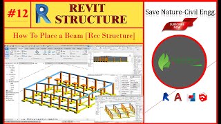 12 How To Place a Beam In Revit RCC Structure  Revit Structure For Free [upl. by Ellerret]